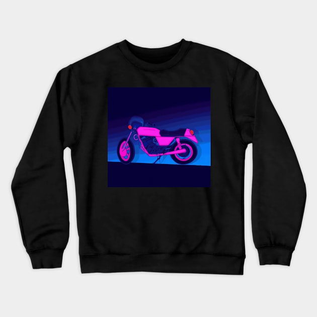 Art of a 2 stroke Motorcycle Crewneck Sweatshirt by ArtCora